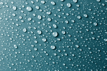 Rain drops on smooth surface