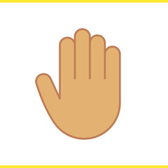 Obraz premium Palm color icon