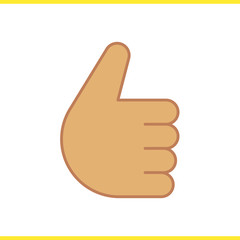 Thumbs up hand gesture color icon