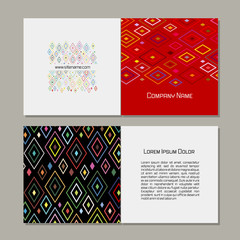 Greeting card, abstract geometric design