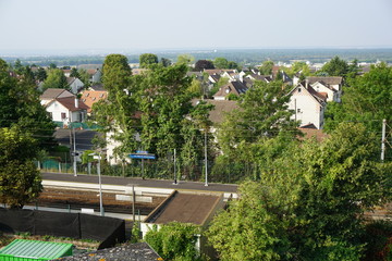 Vue panoramique sur la Gare et la Frette sur seine