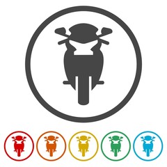 Sport bike icons set illustration 