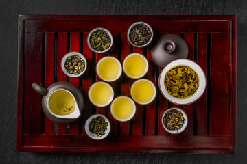 Obraz na płótnie Canvas 中国茶セット　Chinese tea with history