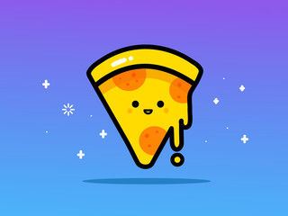 Pizza slice vector icon