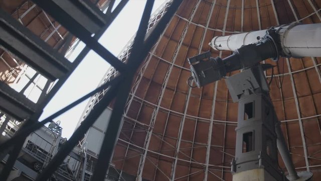 Refractor at Nice Observatory. Camera Moving Left