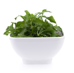 Fresh Watercress isolated on white background