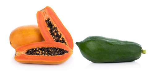 papaya isolated on a white background