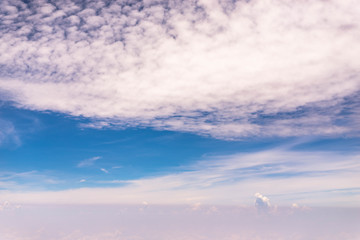 The blue sky with clouds background for illusion