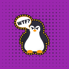 angry pinguin sticker