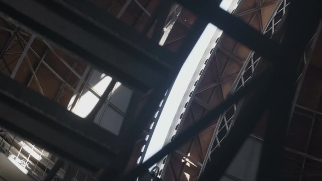 Refractor at Nice Observatory. The Dome is Opening