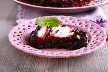 Mixed berry lattice toping pie