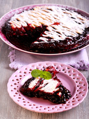 Mixed berry lattice toping pie