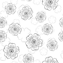 pattern with stylized flowers