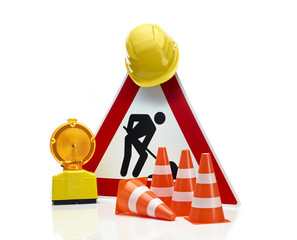 Baustellen Warnschild