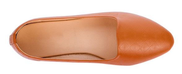 Leather shoes isolated on white background