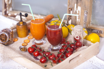 Vegetable juice or smoothie