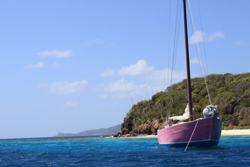 bateau caraïbes plage îles grenadines