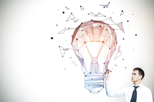 Imagination, technology and idea concept