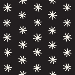 Vector seamless sunburst shapes freehand pattern. Abstract background with round brush strokes. Hand drawn texture