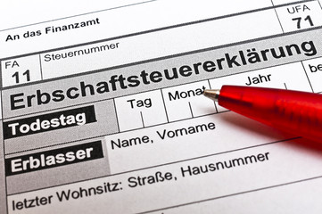 Fototapeta premium Finanzamt Erbschaftssteuer