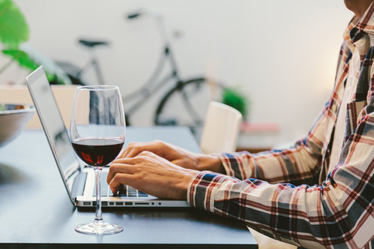 Man Working at Home