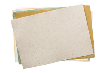 blank hand crafted paper sheet isolated