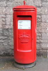 envoi du courrier en Grande Bretagne