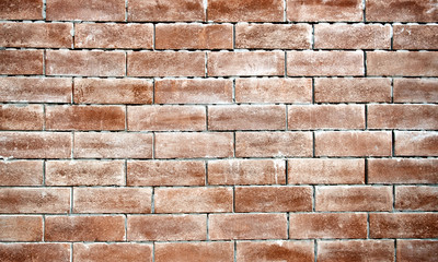 Vintage Brick background pattern orange brick wall. Vintage and retro style.