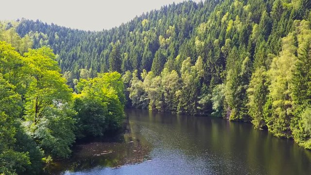 Flight over the Lake in Harz