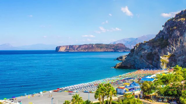 Dino Island and Blue Sea, Isola di Dino, Praia a Mare, Calabria, South Italy, Time Lapse, 4k
