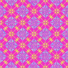 Background of the Cross. Geometric Ornaments. Vector Illustration.