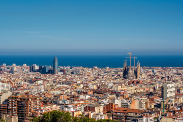 Barcelona cityscape overlook