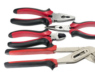 Obraz premium different Work tools on white