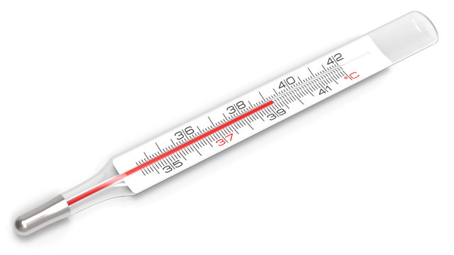 Fieberthermometer Thermometer isoliert weißer Hintergrund