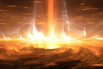 Sun plasma flares. Solar storm, solar flares