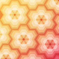 Abstract vector background. Geometric flowers