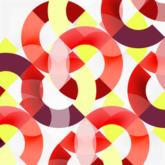 Obraz premium Colorful rings on grey background, modern geometric pattern design