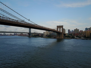 Fototapeta na wymiar Brooklyn Bridge Drone