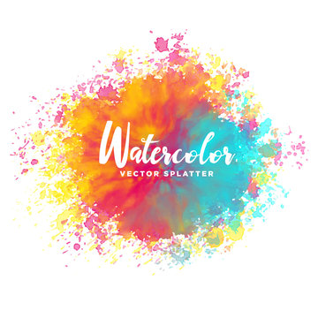 colorful watercolor splash vector background