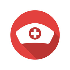 Nurse hat flat icon