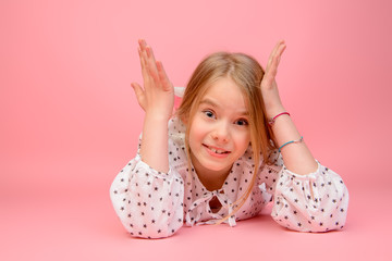 emotional surprised girl