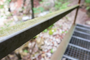 Geländer einer Treppe aus Stahl