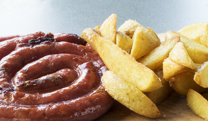 Set of brand sausages