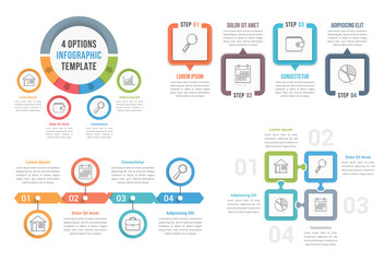 4 Steps Infographics
