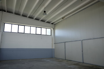 Empty industrial shed interiors