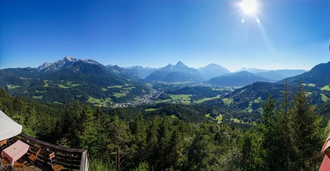 Fototapeta na wymiar Berge Alpen Königsee Österreich Deutschland