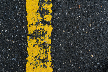 yellow line on road texture,old
