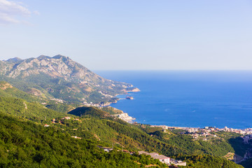 Fototapeta na wymiar Montenegro from altitude of flight