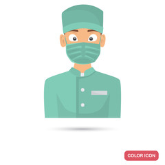 Dentist color flat icon for web and mobile design