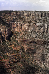 The Bright Angel Trail, hiking and mule trail, in the Grand Canyon, Arizona